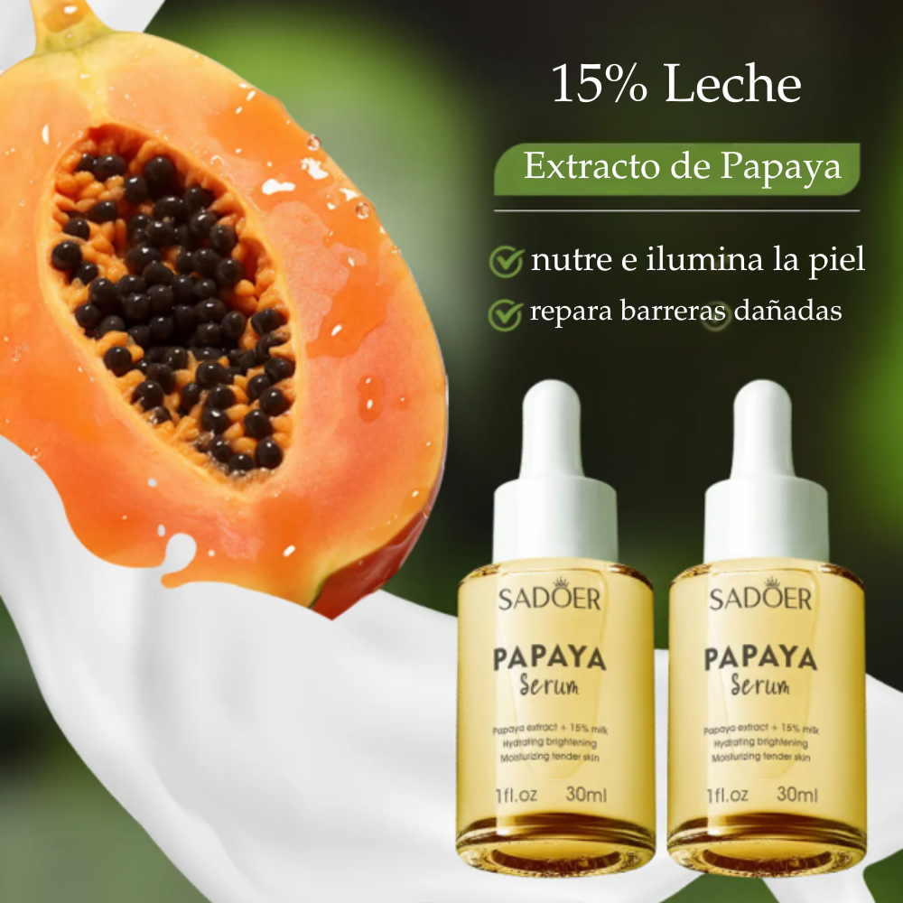 Serum Papaya Sadoer 30 ml | Hidratación profunda + brillo natural sin grasa
