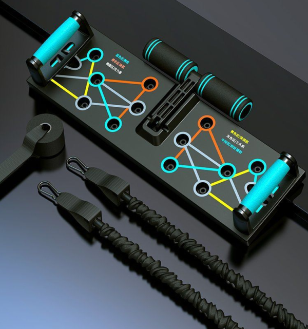Tabla de Flexiones Multifuncional con Bandas de Resistencia – Entrena en Casa como un Profesional - Image 3