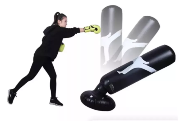 Saco de Boxeo Inflable con Sistema de Rebote – Entrena en Casa con Comodidad y Seguridad