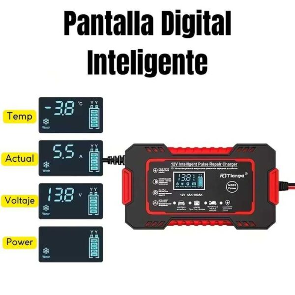 Cargador de Batería Inteligente 12V 6A – Rápido, Seguro y Multifuncional - Image 5