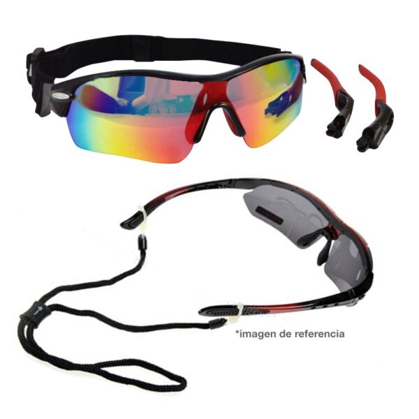 Gafas Deportivas de Ciclismo 5 Lentes MJ418 – Protección, Comodidad y Rendimiento para Todo Tipo de Clima