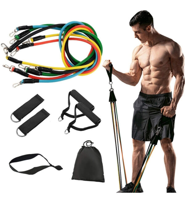 Bandas Tubulares de Resistencia – Set de 11 Piezas para Entrenamiento Completo